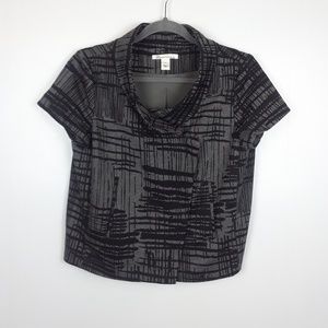 Kenneth Cole | black short sleeved zippered blazer